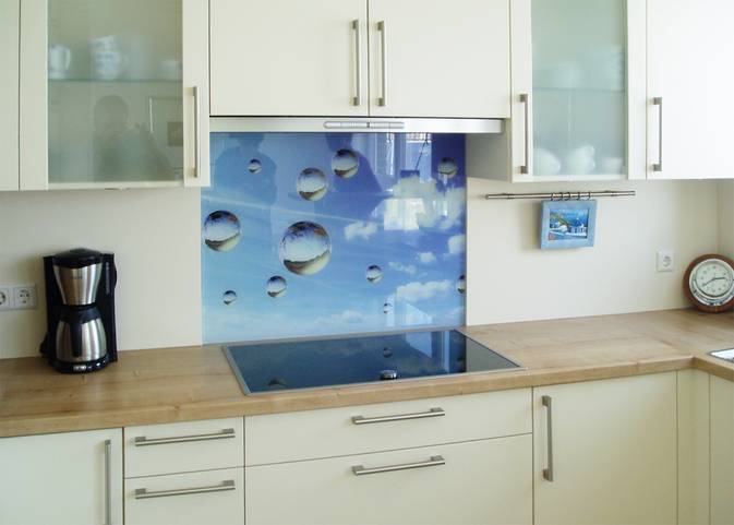 Küchenrückwand mit Digitaldruck Kundenbild