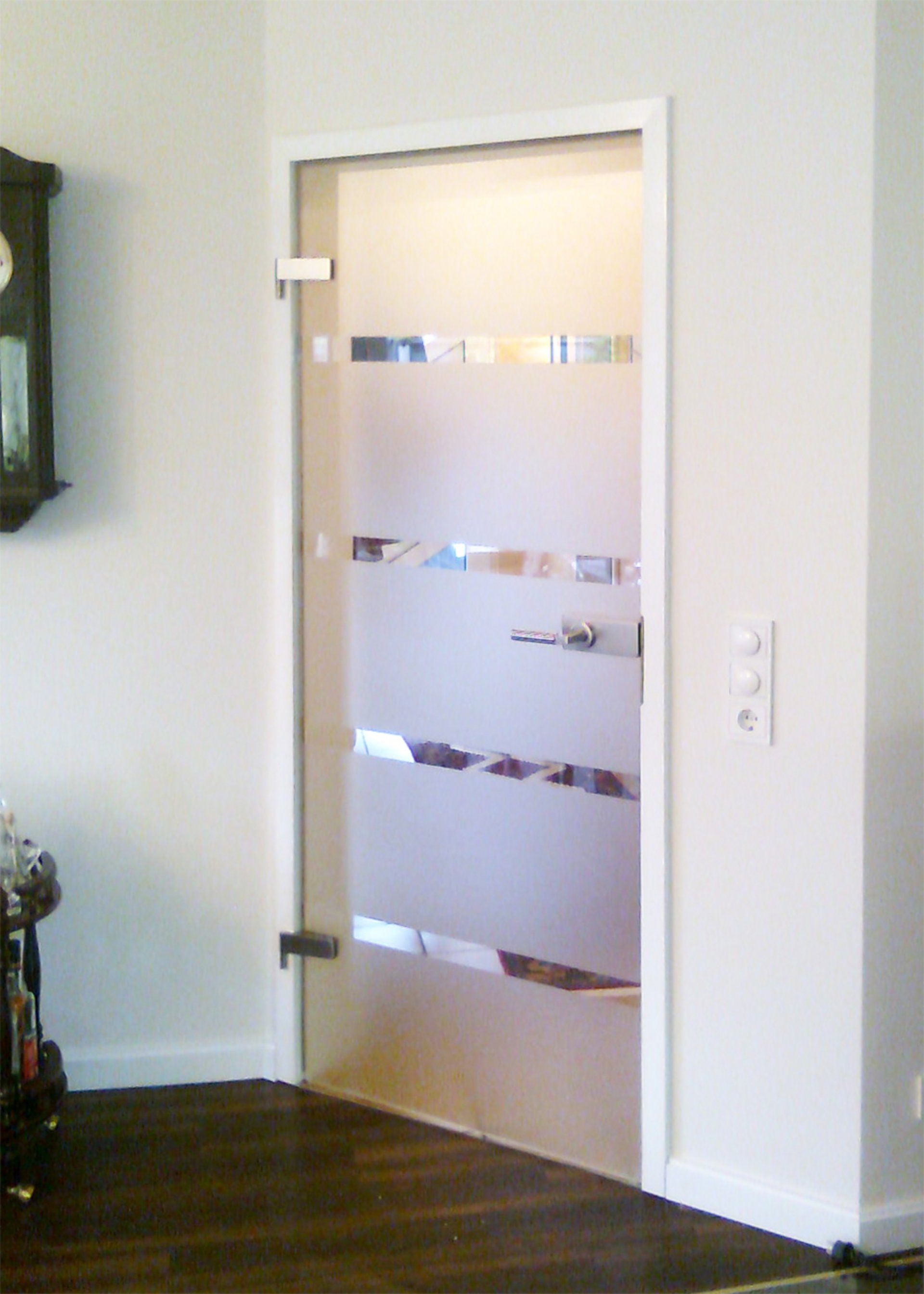 Gesandstrahlte Tür Streifen