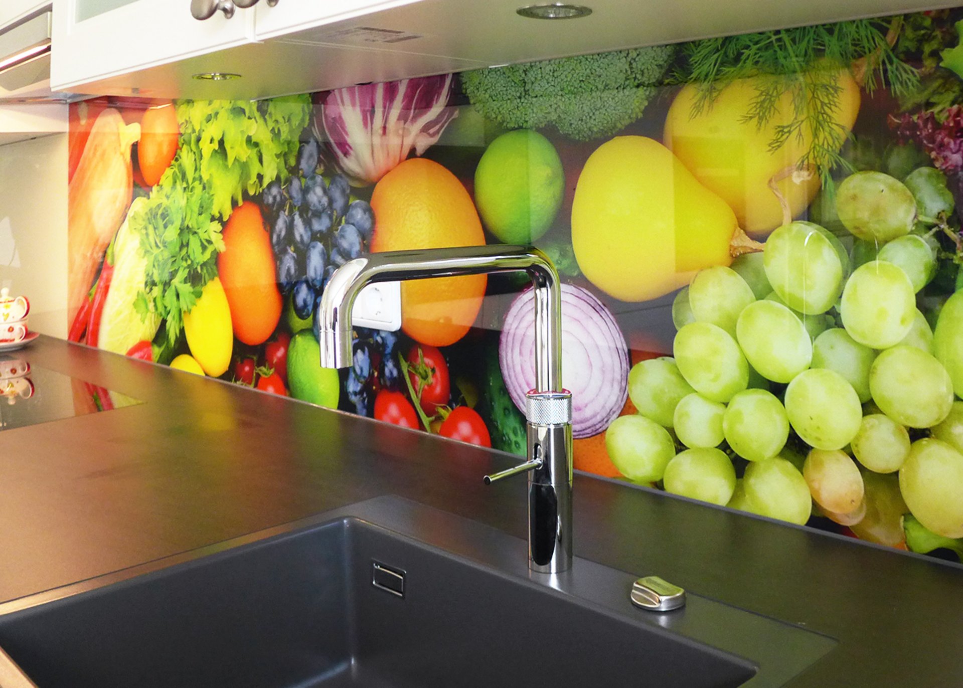 Küchenrückwand mit Digitaldruck Früchte