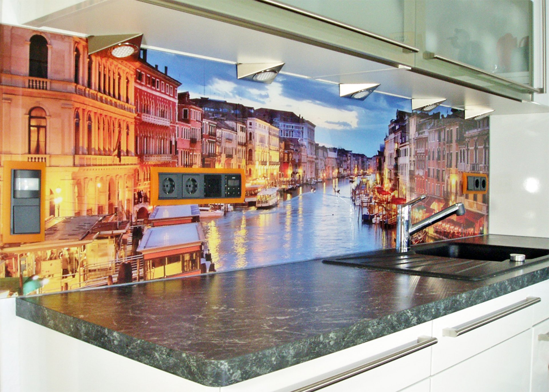 Küchenrückwand mit Digitaldruck Canal Grande