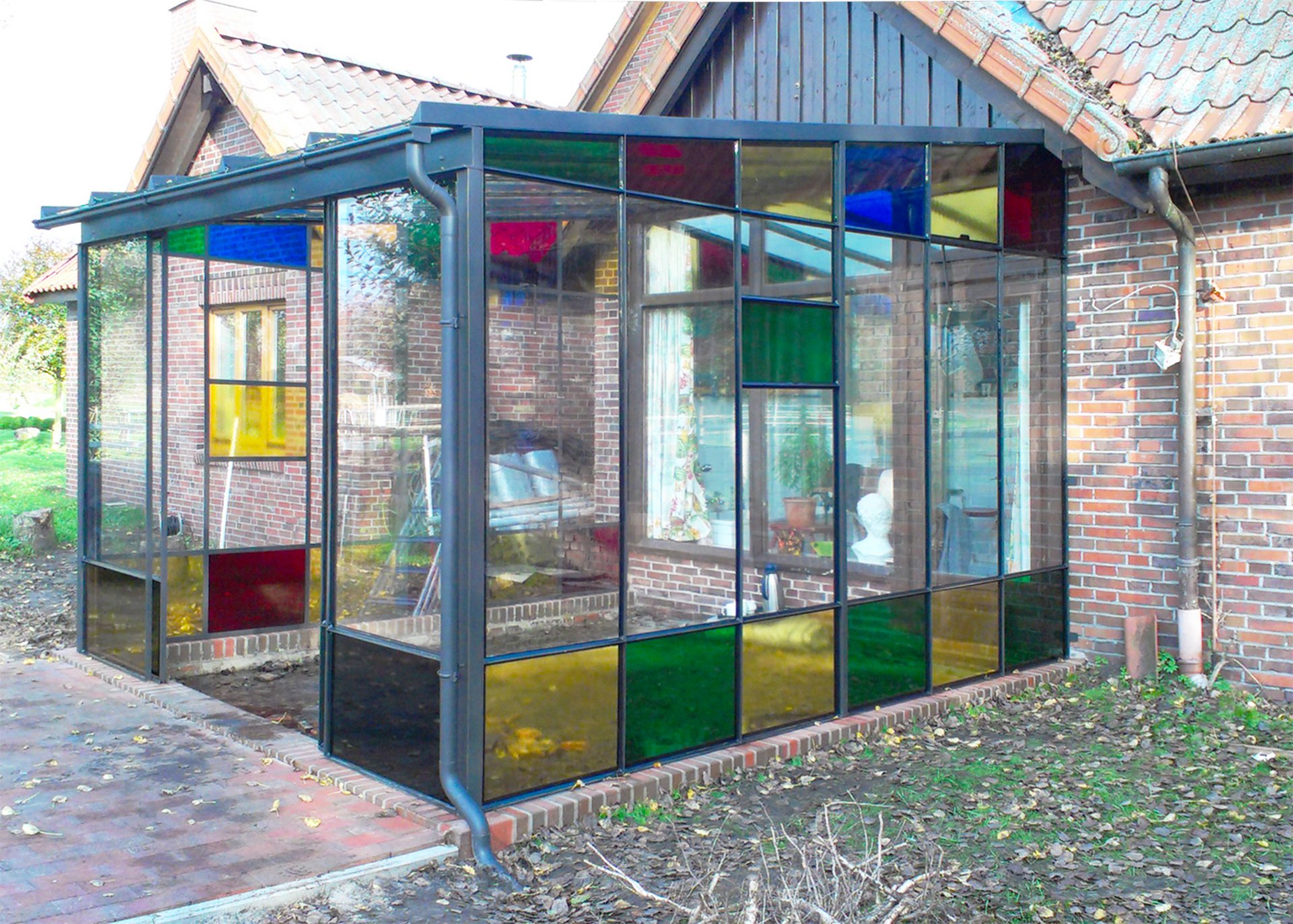 Sommergarten mit Buntglas Sommergarten mit Buntglas